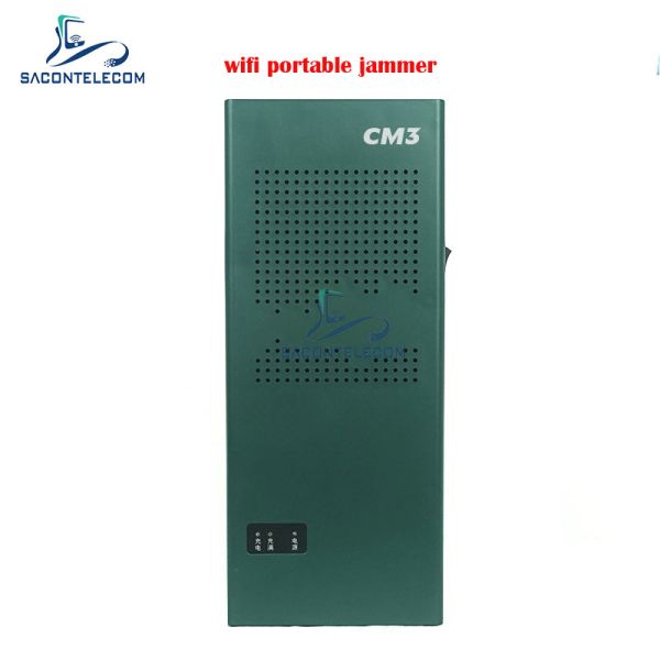 Portable WiFi Signal Jammer Blocker with 3 Channels (2.4G, 5.2G, 5.8G) and 10-15m Range