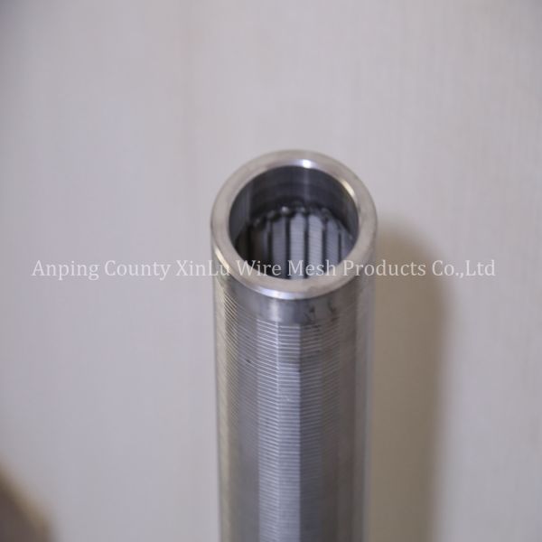 Stainless Steel V Wire Wrapped Continuous Slot Johnson Strainer Tube with Bevel Plain End Connection