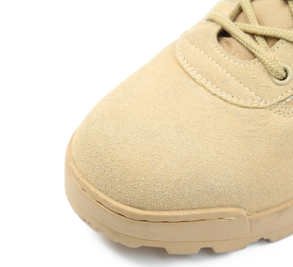 Waterproof Oxford Fabric Military Leather Boots Skid Resistance Shock Absorption