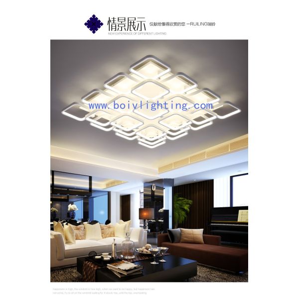 LED Ceiling Lamp  Aliminum+Iron& PC 1000*750*150MM  Attractive Comtenparary  Design
