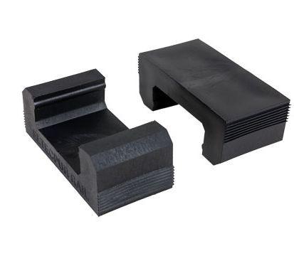 Black Grooved Rubber Pads Customized Rubber Pads For Railway Tracks