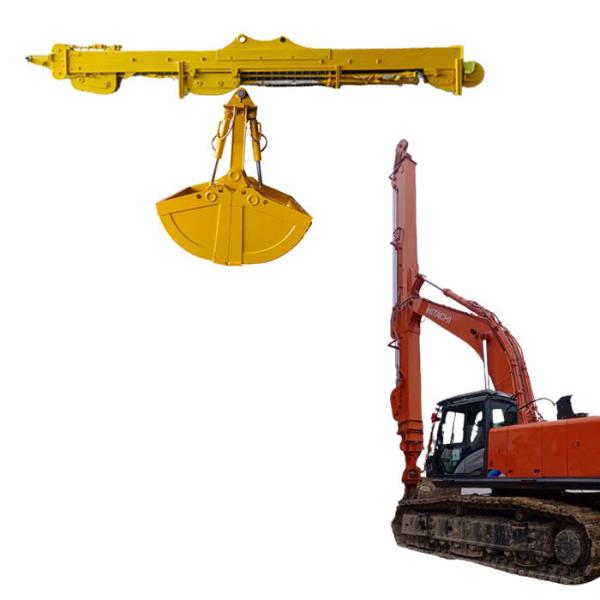 3 Sections Excavator Telescopic Boom Dipper Arm With 0.4cbm To 2.5cbm Bucket