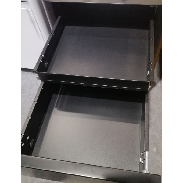 Big Round 3 Drawer Pedestal Mobile Cabinet Manufacturers 0.7mm Thickness