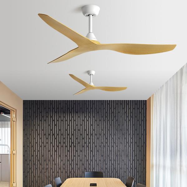 Ventilateur de plafond nordique de 6 vitesses de 52 pouces avec télécommande légère pour chambre et salon Ventilateur électrique