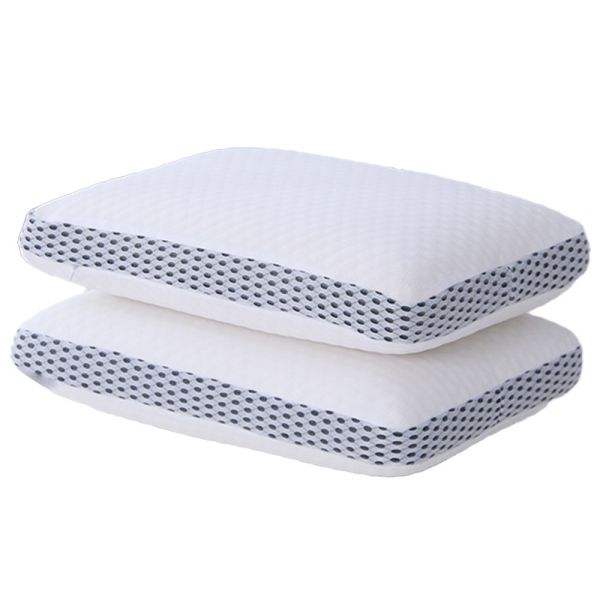 Ventilated Gel Cooling Memory Foam Triangular Camping Pillow with Polyester Cover