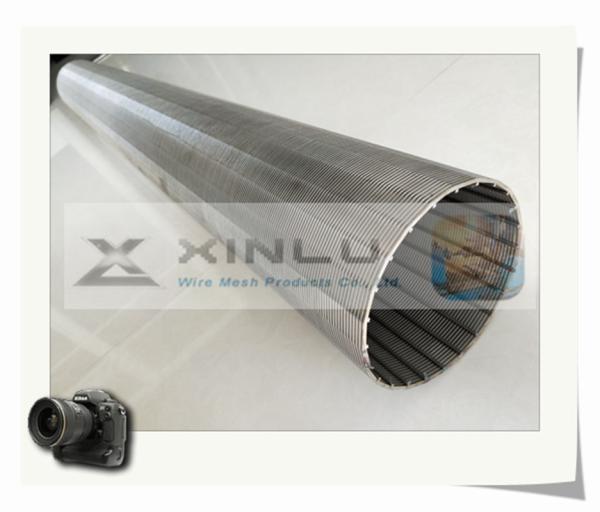Wedge Wire Water Well Screen Pipe 114mm Diameter Non Clogged For Dewatering
