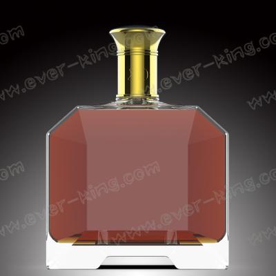 Screen Printing Rectangle Custom Glass Bottle 500 ML For Tequila