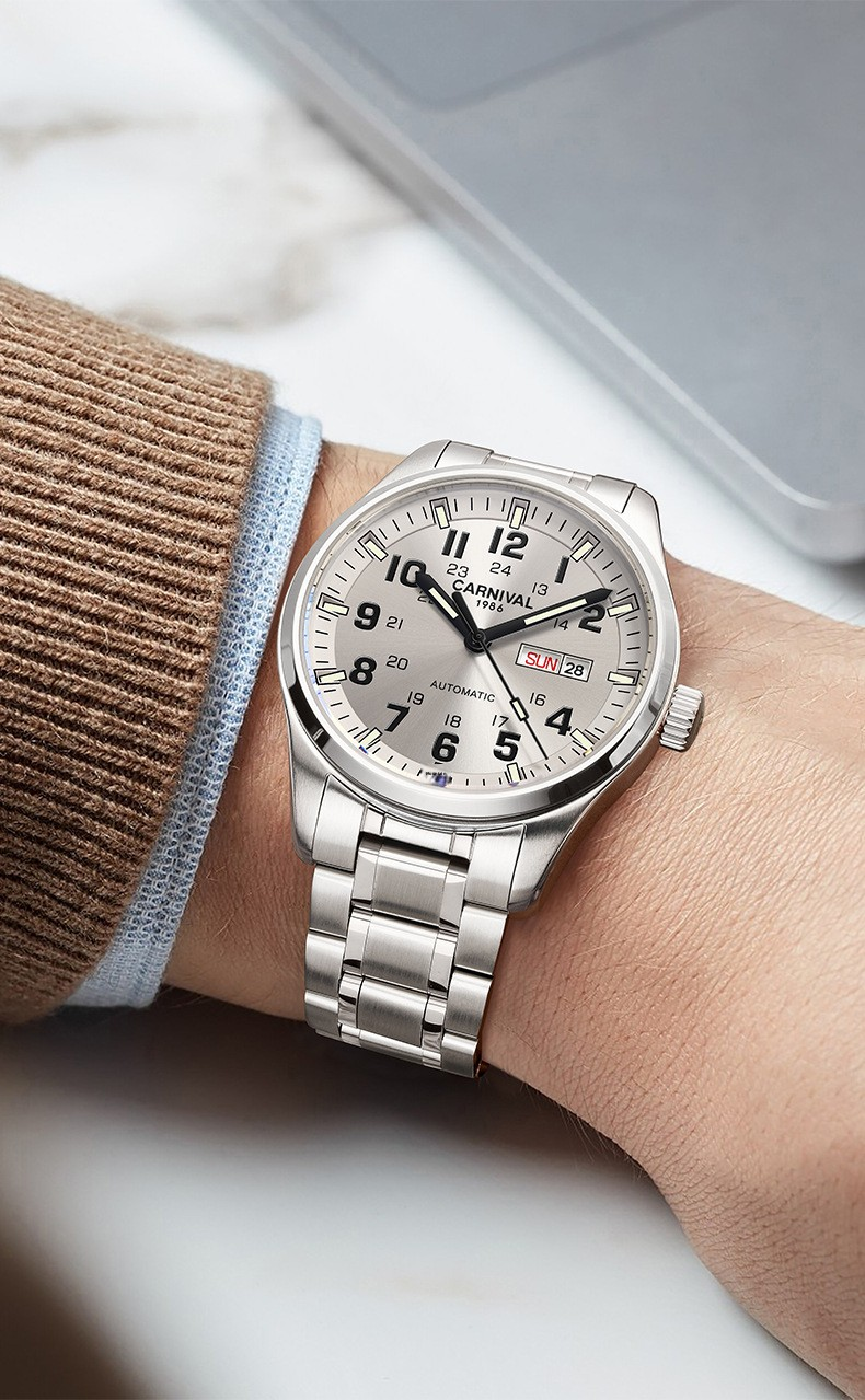 Automatic Movement Mens Luxury Wristwatches Stylish Durable And Water Resistant Ideal For Professional Business Settings