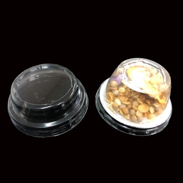 Custom PET Coffee Cup Lids Thermoformed for Food Packaging