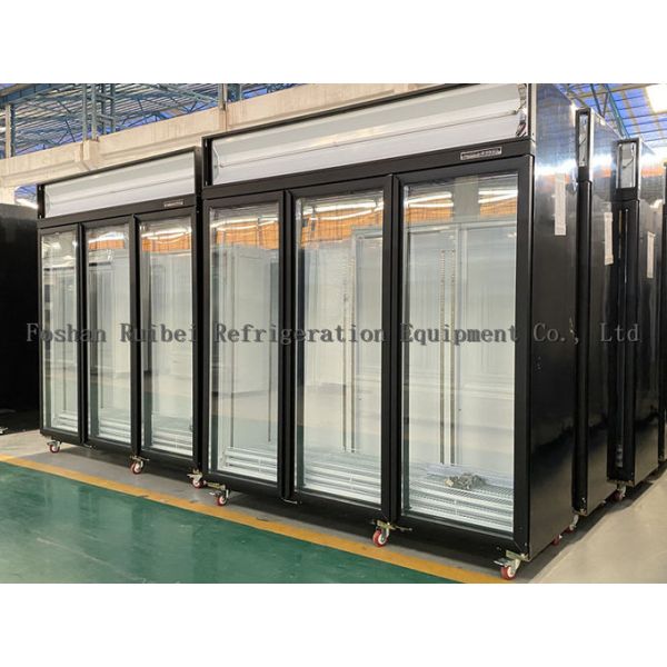Upright gelato freezer refrigerator Commercial Frozen food ice cream glass door display fridge