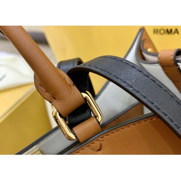 Peekaboo Brown 40cm Tote Shopper Bag Geninue Leather High Capicity