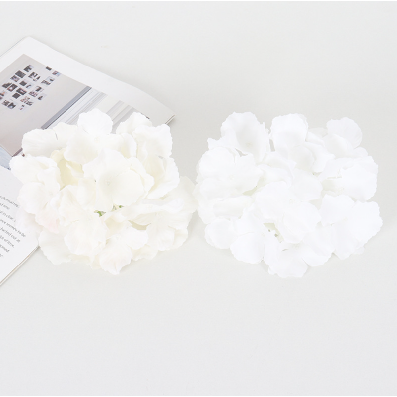 Wholesale of 27 pieces of frosted fabric hydrangea flower heads, artificial flowers for festival wedding road flower arrangement, flower wall base decoration and artificial flowers