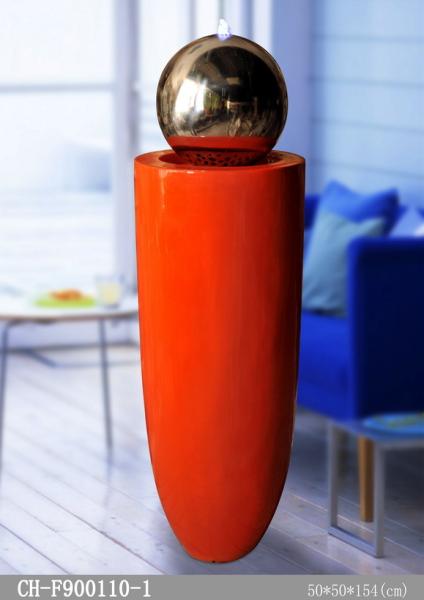 Fiberglass 154cm Led Light Indoor Water Fountain