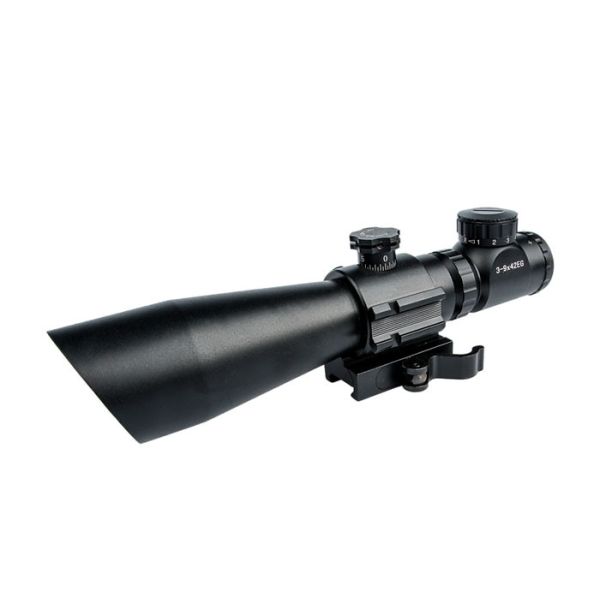 ANS 3 - 9X40E Illuminated Reticle Scope 1 / 2MOA Matte Finish With Side Rail