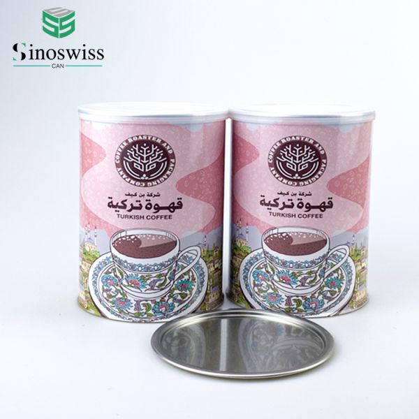 Paper Cardboard Coffee Can Packaging Food Grade Recyclable Custom Printing