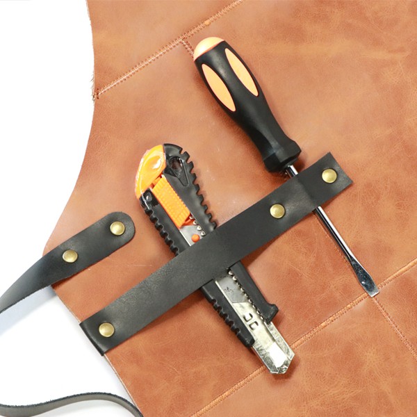 Повисните шеф-повара шеи регулируемого рисберма 60 x 80cm неподдельная кожаная