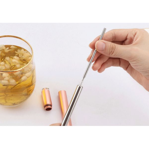 Bar Drinking 10.5 Stainless Steel Straws With Cleaner FDA Approved Reusable