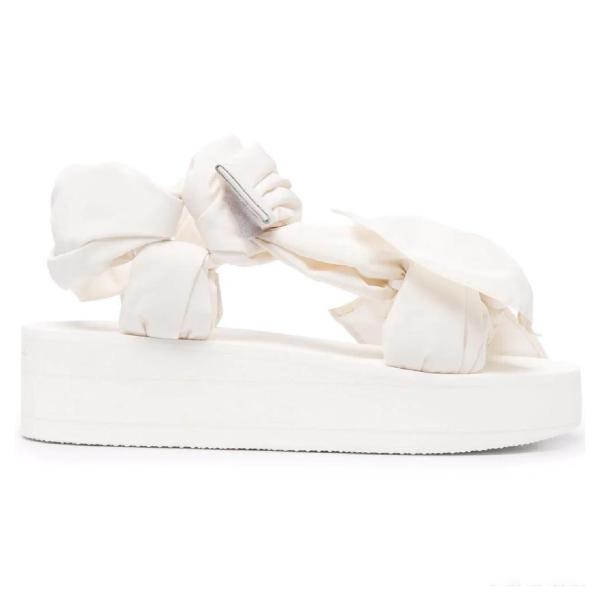 size 35-40 22.5cm 26cm Thick Rubber Sole Sandals With Decorative Big Bow