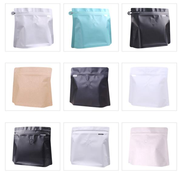 Moisture and Oxygen Resistant Square Bottom Coffee Packaging Bags with Zipper