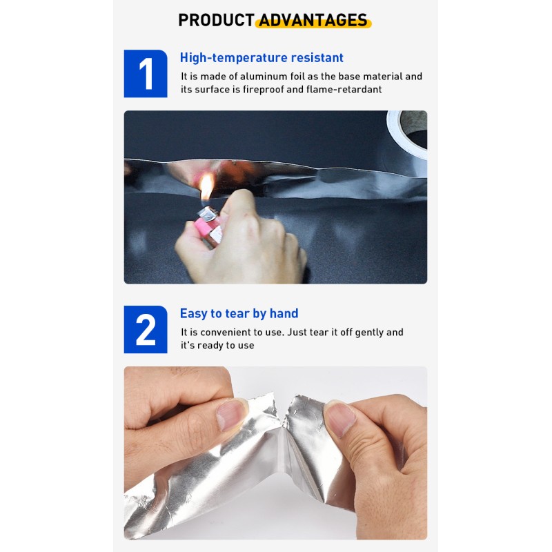 Customizable Heat Resistant Aluminium Foil Insulation Tape For Kitchen Stove Use
