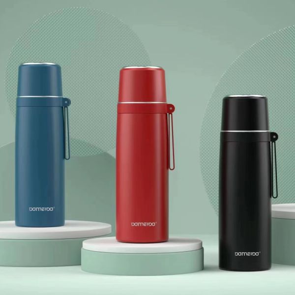 500ml Stainless Steel Water Bottle Portable Double-wall Insulated Water Cup for All