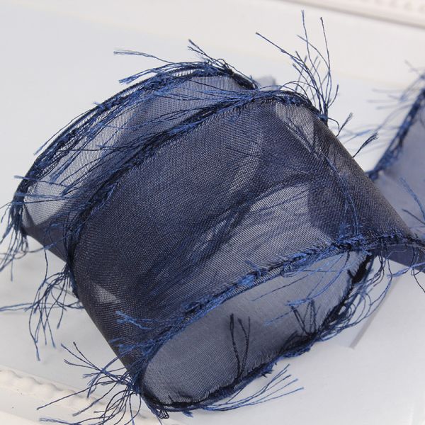 25mm-50mm Tassel Edge Полиэстерная лента для цветочного шоколада Подарочная упаковка и украшение одежды