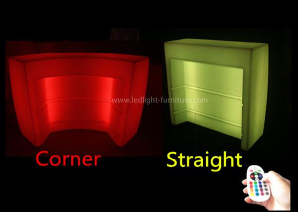Oval Shaped LED Glowing Modular Bar Counter Weatherproof With IR Remote Control