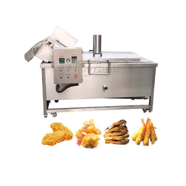 300 kg/h SUS304 Controle automático de temperatura de aço inoxidável Máquina de fritura de falafel industrial contínua