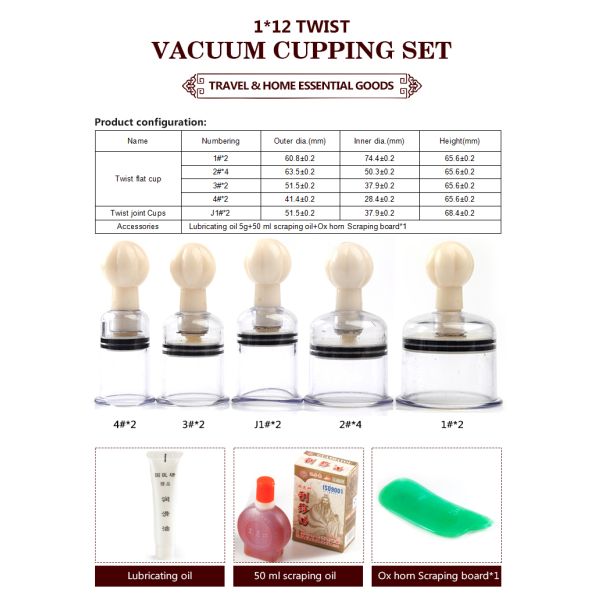 Long Term ABS Body Massager Top Magnetic Massage Medical Device Hijama Vacuum Twist Cupping