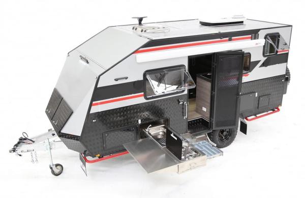 Large Space Hard Top Caravans For Sale With Solar Panels Spacious Bathrooms Provides Excellent Off-Road