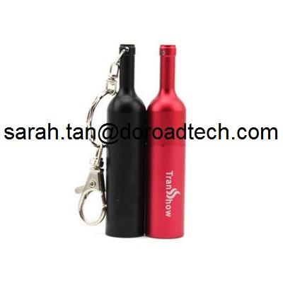 Original High Quality Real Capacity Red Wine Metal Bottle USB Pen Drives