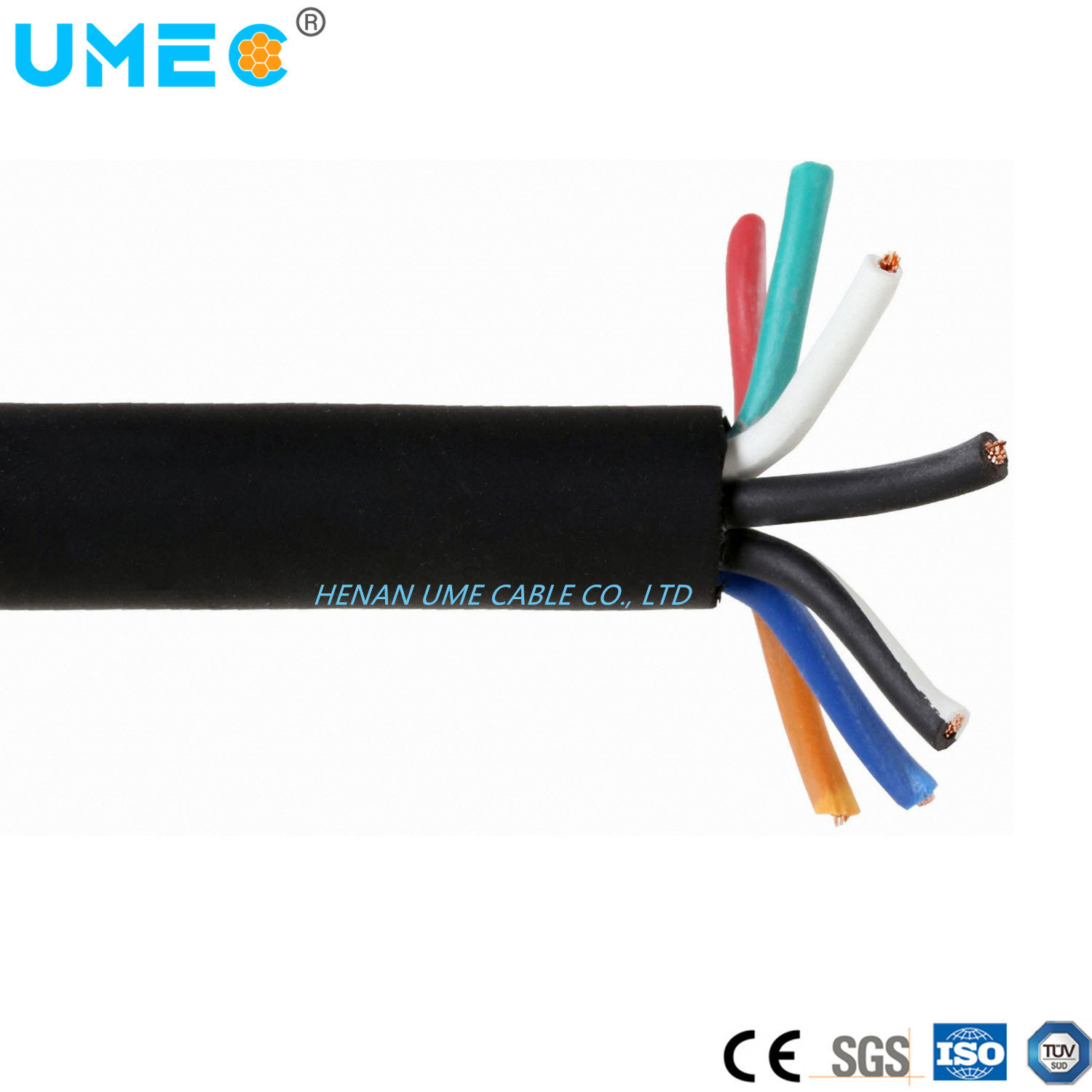 14 AWG Медный проводник огнеупорный SOOW резиновый кабель для длительной передачи энергии