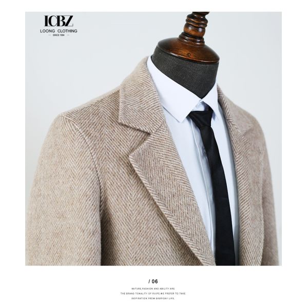 Chaquetas de lujo personalizadas abrigos de trinchera abrigos de lana masculinos cálidos de invierno abrigos de cachemira