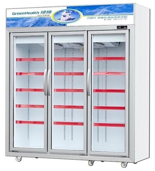 -18 ~ -22 ℃ Commercial Double Glass Door Freezer For Supermarket