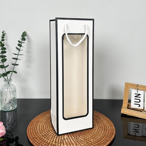 Elegant Window Gift Bags With Rope Handles Premium Party Favor Packaging