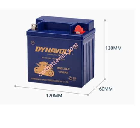 Dynavolt MG5-3B-C 5AH 12V Motorcycle Battery Replacement