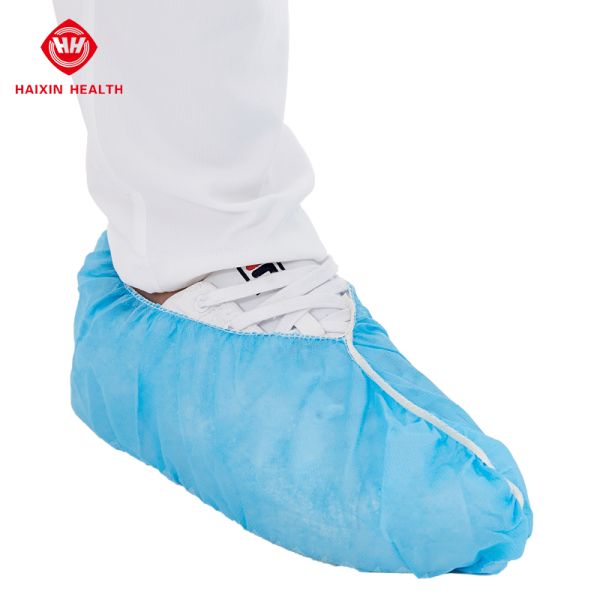 Hubei Haixin Wholesale Anti-Static Disposable Dust-proof Household Shoe Cover Hospital Non-woven Cloth Shoe Upper Manufacturer