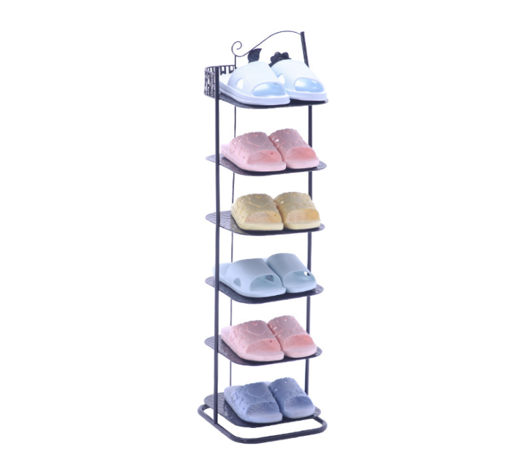 Dustproof 7 Tier Bronze Metal Wire Shoe Rack