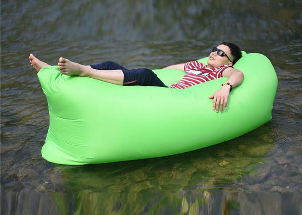 Waterproof Nylon Inflatable Sleeping Bag , Comfortable Inflatable Bean Bag