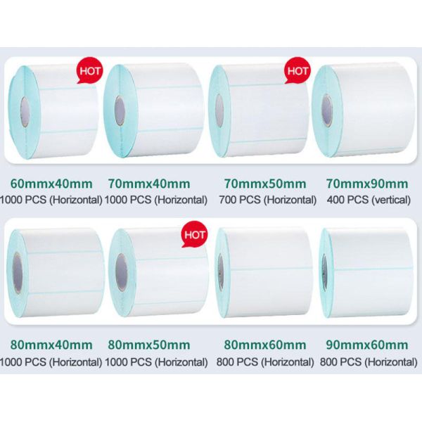 Waterproof 60mm Thermal Printer Roll Paper for Barcode Printing