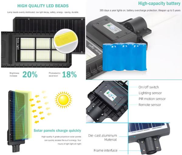 Wholesale LED Solar Street Light Waterproof Outdoor Motion Sensor Wall Light All In One Power Panel Lamp