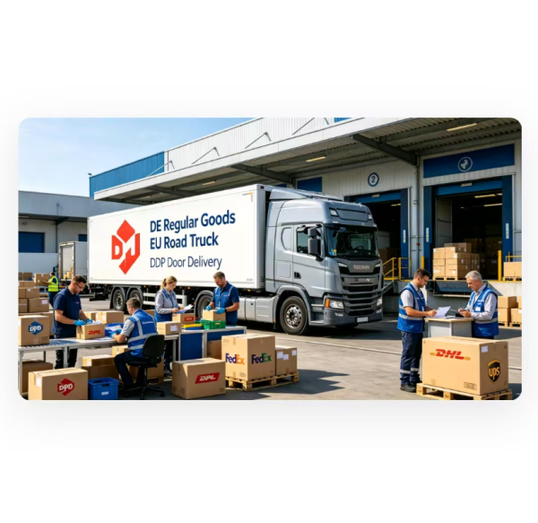 DDP Shipping to EU Door Delivery Service Truck transport For Regular Goods