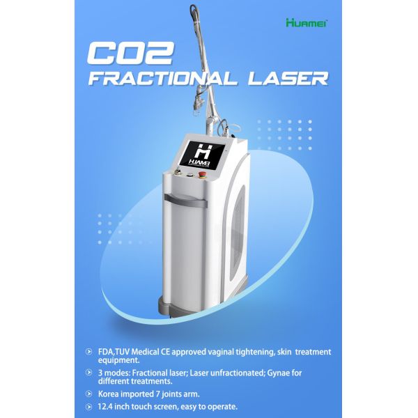 High Power Co2 Fractional Laser Machine for Vaginal Tightening HUAMEI CE 4D Touch Screen