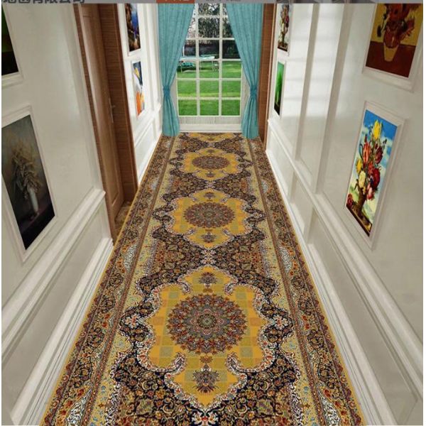 Persian Classical Style Commercial Floor Mat For Hotel Entrance Corridor Stairway