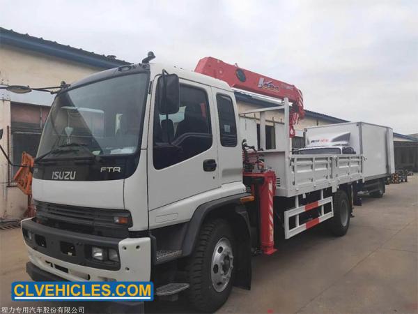 205hp 6.3 Ton FTR ISUZU Truck Mounted Crane 10m Straight Lifting