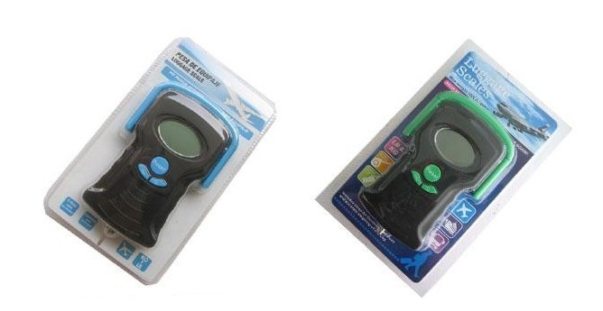 Plastic and stainless teel luggage hanging scale