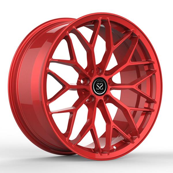 Red 1 Piece Forged Wheels Custom 21x9.5 and 22x12 For Ferrari FF