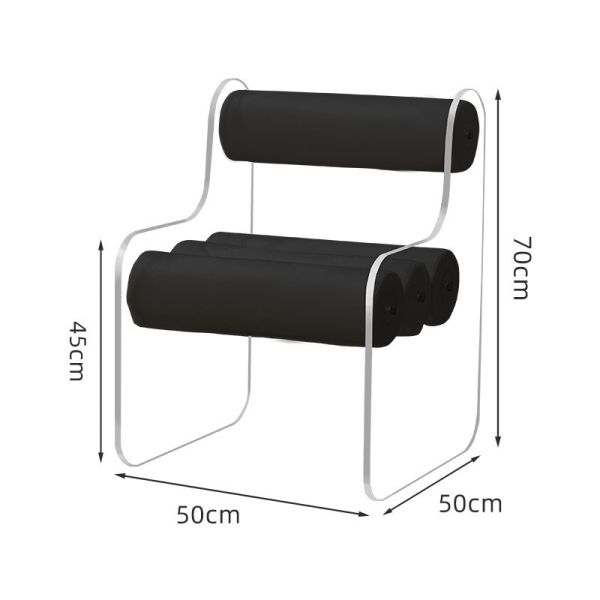 Minimalist Assembled Custom Acrylic Furniture Acrylic Makeup Chair With Cushion