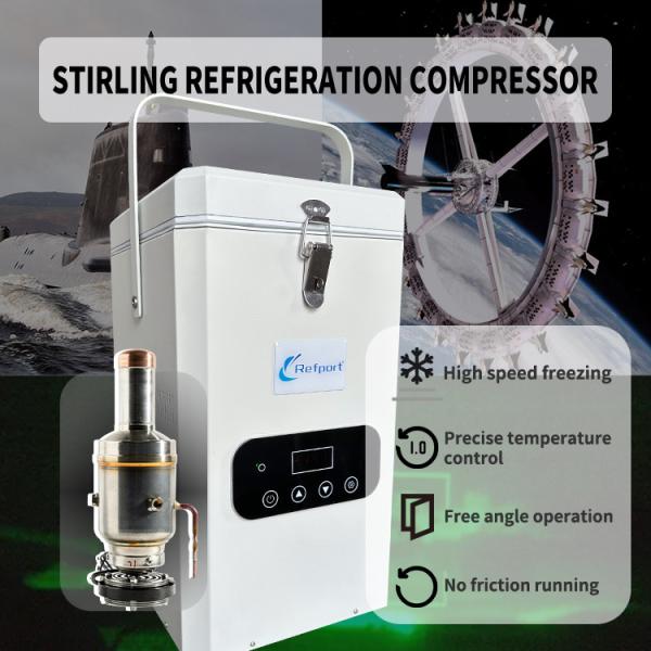 100 W Stirling Cooler -120C 2L Ultra Low Laboratório Médico Vacina Criogénico Freezer