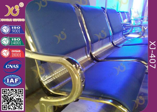Powder Coated Steel Tube Beam Waiting Area Chairs , Waiting Area Seating With Armrest